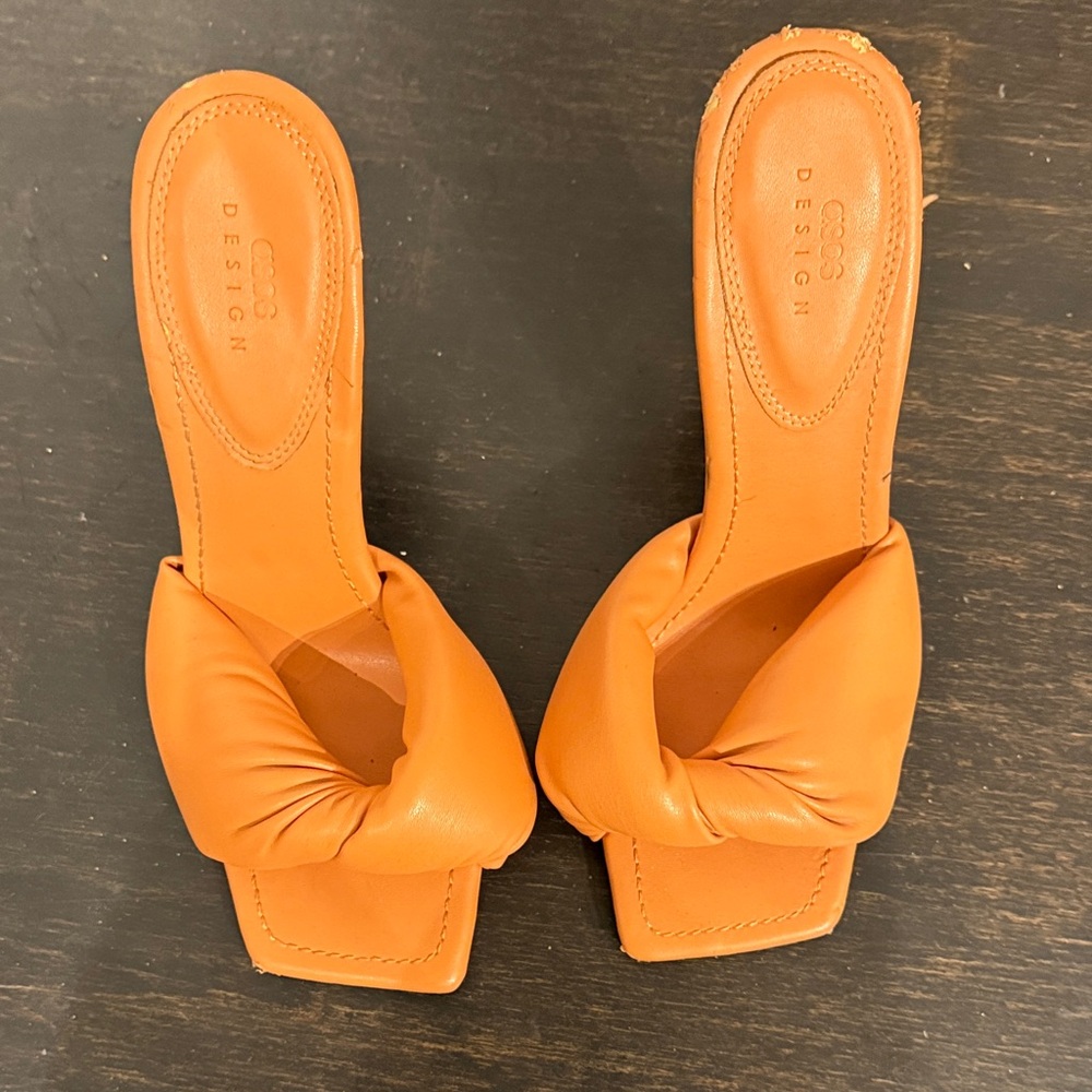 ASOS Orange Knot Mules